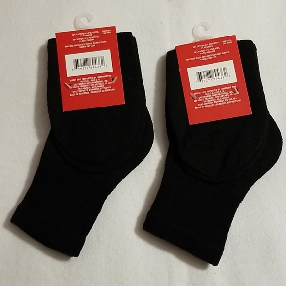 NEW 4 Pair Men's Diabetic Comfort Black Quarter Socks - Picture 2 of 10